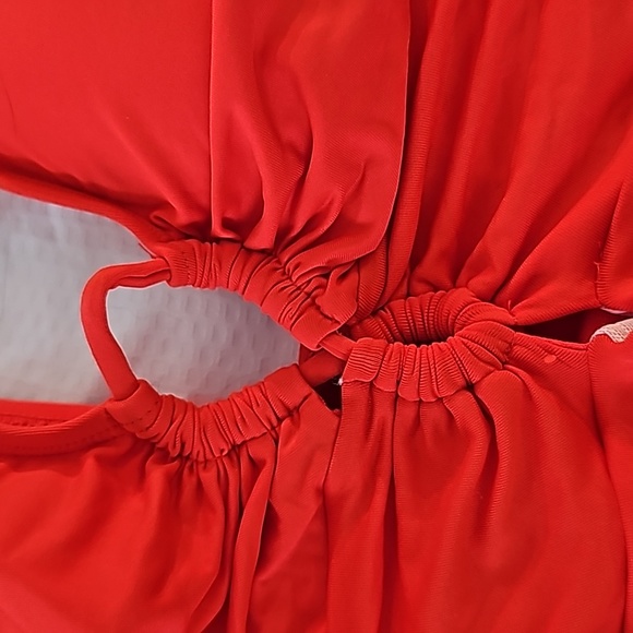 Ralph Lauren brick red sculpting one piece swimsuit bathing sz 4 - Picture 3 of 7